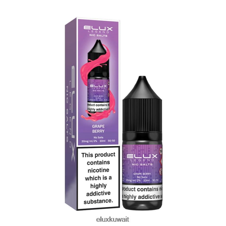Elux Legend ملح نيك 10 مل | Elux Vape Near Me 4X262B68 التوت العنب
