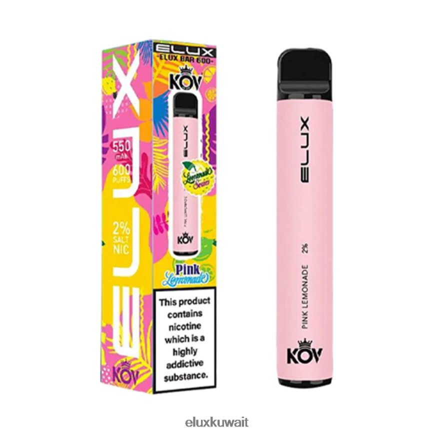 Elux Bar سلسلة عصير الليمون vape القابل للتصرف | Elux Kuwait 4X262B104 عصير الليمون الوردي