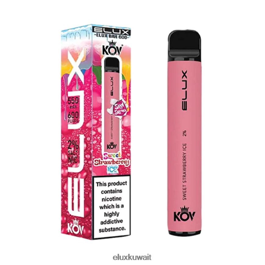 Elux Bar سلسلة حلوة vape القابل للتصرف | Elux Vape Flavours 4X262B110 جليد فراولة حلو