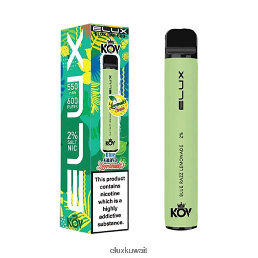 Elux Bar سلسلة عصير الليمون vape القابل للتصرف | Elux Vape Review 4X262B9 عصير الليمون الأزرق