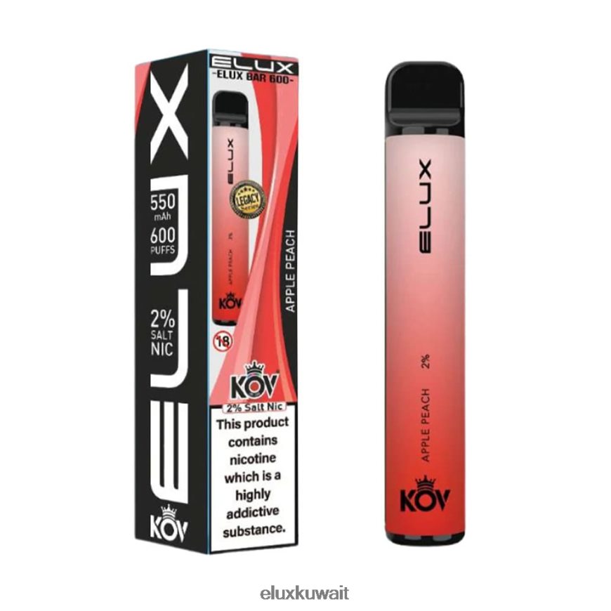 Elux Bar سلسلة ليجاسي vape القابل للتصرف | Elux Vape Store 4X262B103 التفاح والخوخ