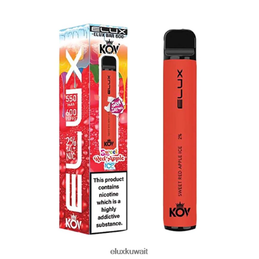Elux Bar سلسلة حلوة vape القابل للتصرف | Elux Vapes Bulk 4X262B11 ثلج التفاح الأحمر الحلو