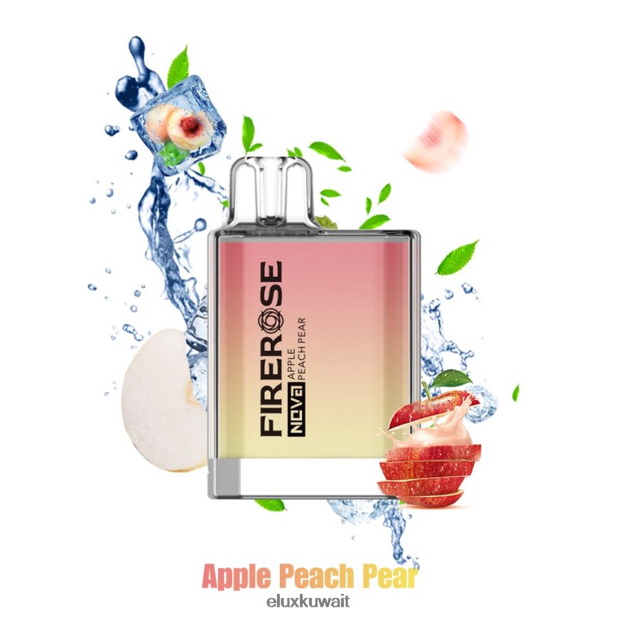 Elux Firerose Nova 600 نفخة فيب يمكن التخلص منها | Elux Vape Flavours 4X262B20 التفاح والخوخ والكمثرى