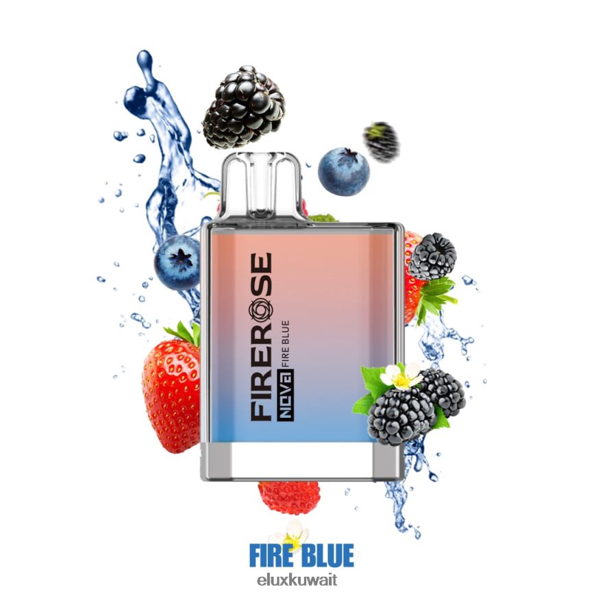 Elux Firerose Nova 600 نفخة فيب يمكن التخلص منها | Elux Vape Kuwait 4X262B26 النار الزرقاء
