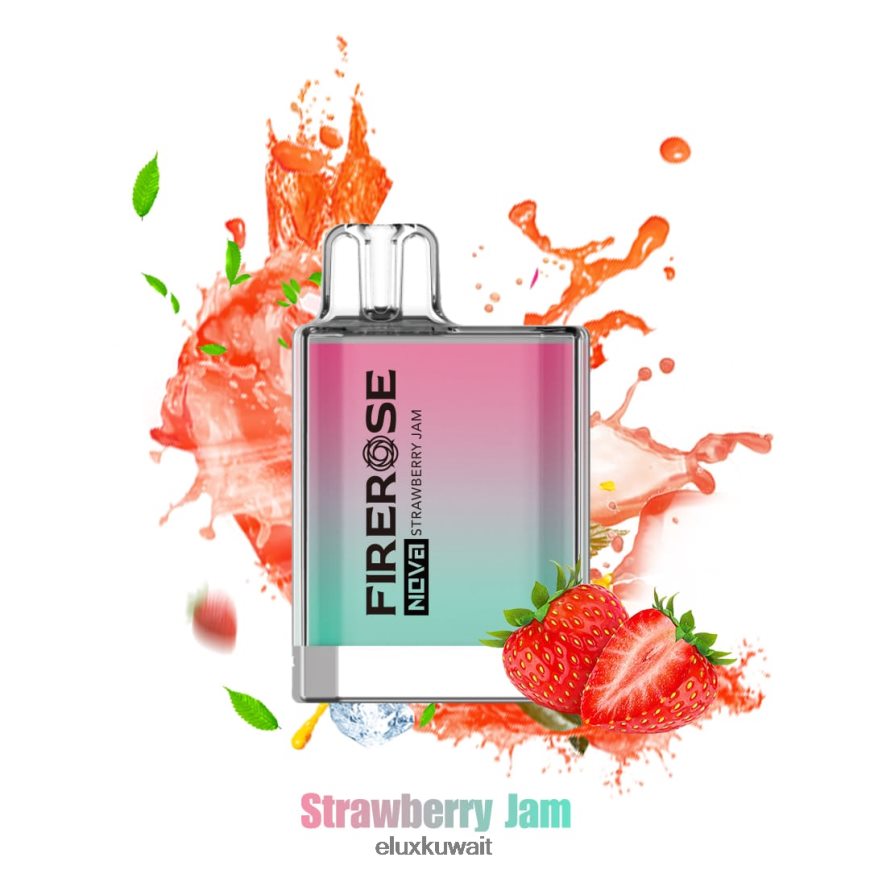 Elux Firerose Nova 600 نفخة فيب يمكن التخلص منها | Elux Vape Store 4X262B113 مربى الفراولة